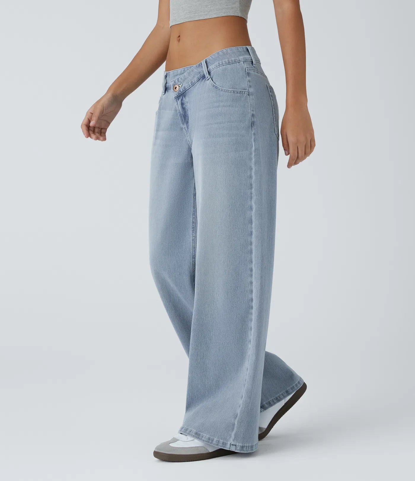 Elin | Bekväma Wide Leg-jeans med Elegant Passform & Praktiska Dragkedjefickor