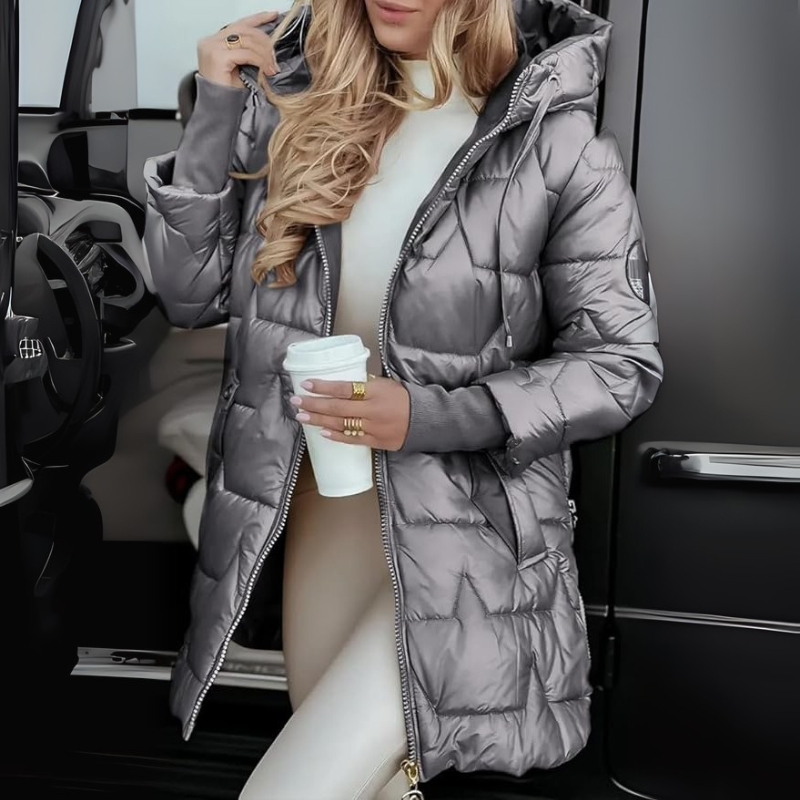 Sofia™ | Elegant och Bekväm Vadderad Jacka med Huva