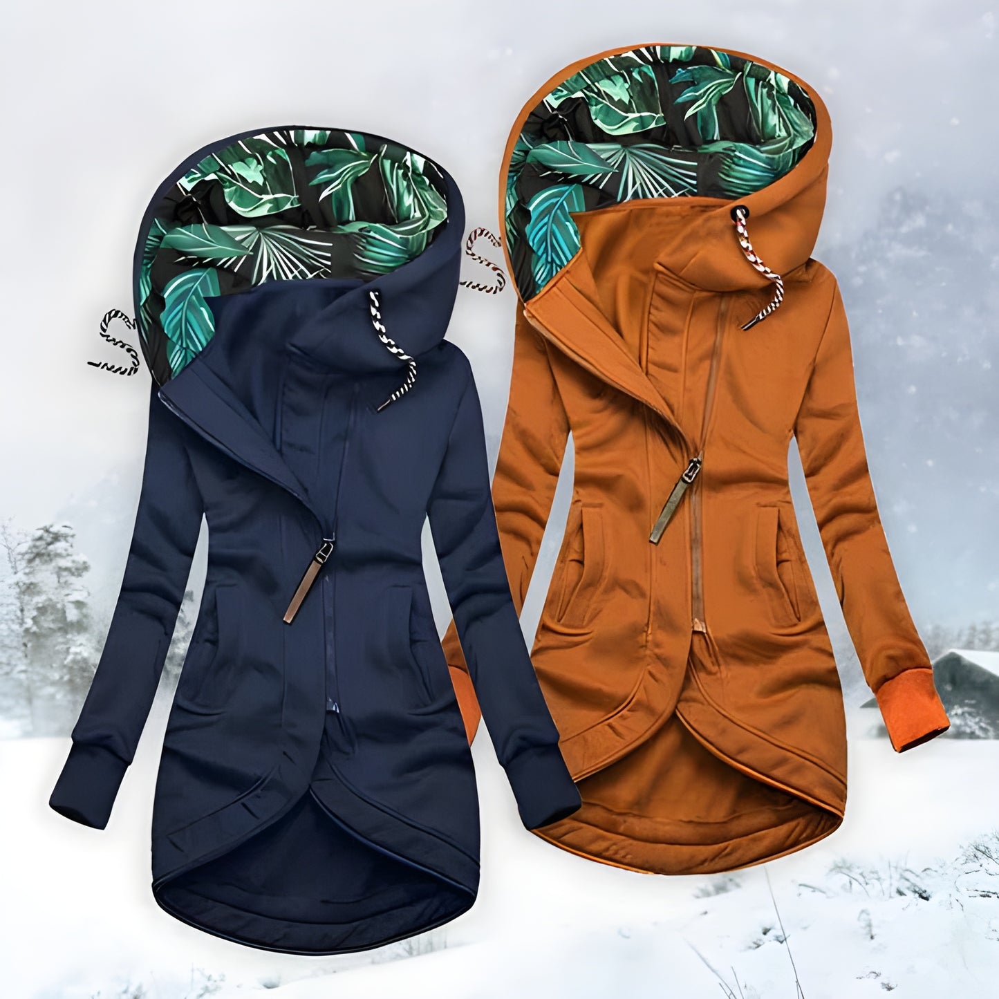 Ylva™ | Elegant & Varm Vinterjacka med Huva