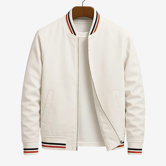 Elegant Striped Bomber Jacket – By Viktor™