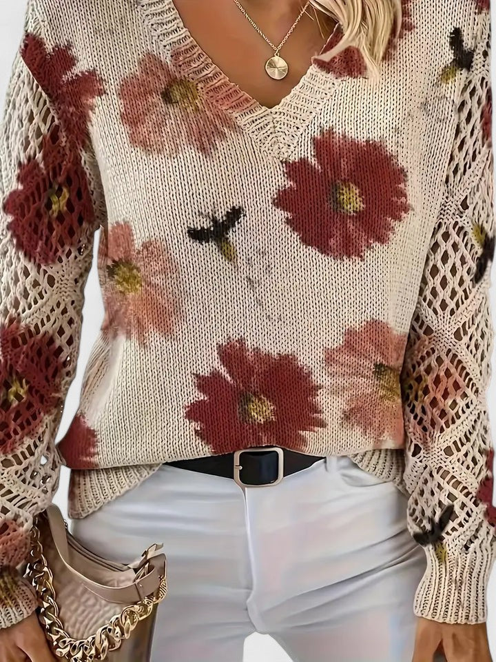 Alva™ | Stilfull tröja med blommigt mönster