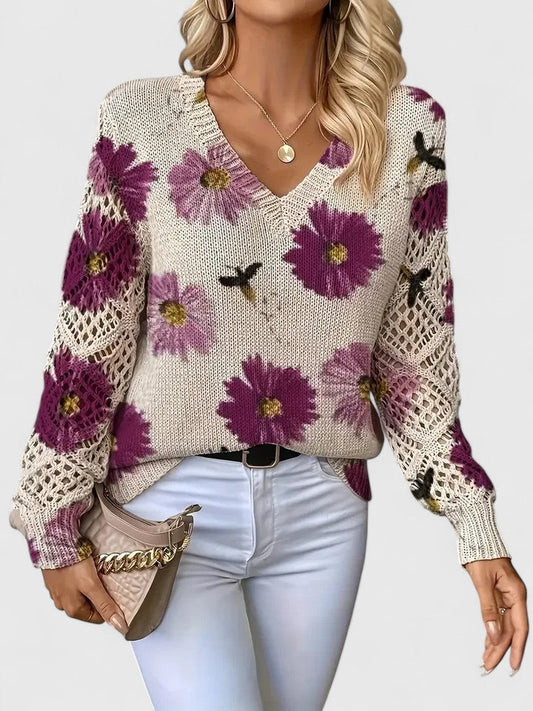 Alva™ | Stilfull tröja med blommigt mönster