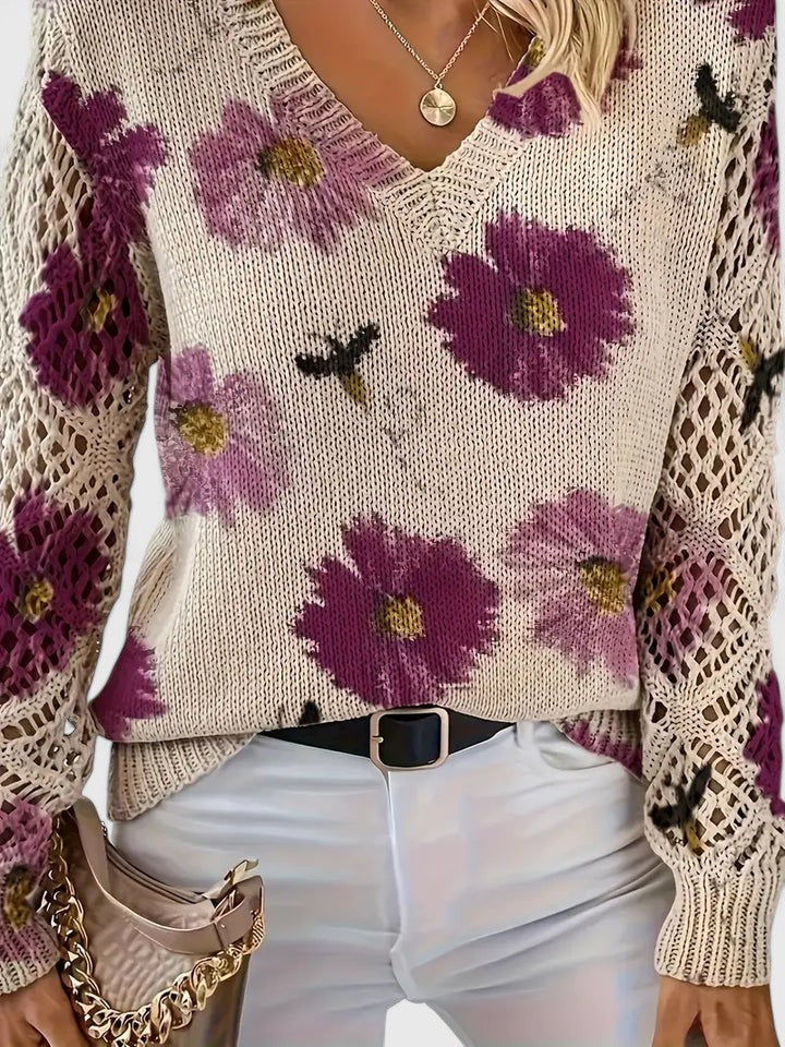 Alva™ | Stilfull tröja med blommigt mönster