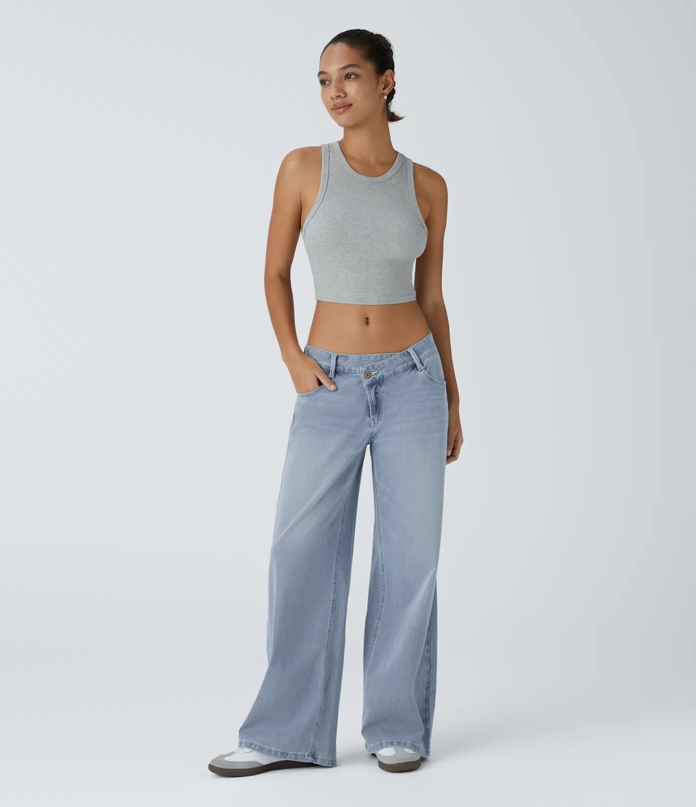 Elin | Bekväma Wide Leg-jeans med Elegant Passform & Praktiska Dragkedjefickor