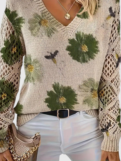 Alva™ | Stilfull tröja med blommigt mönster