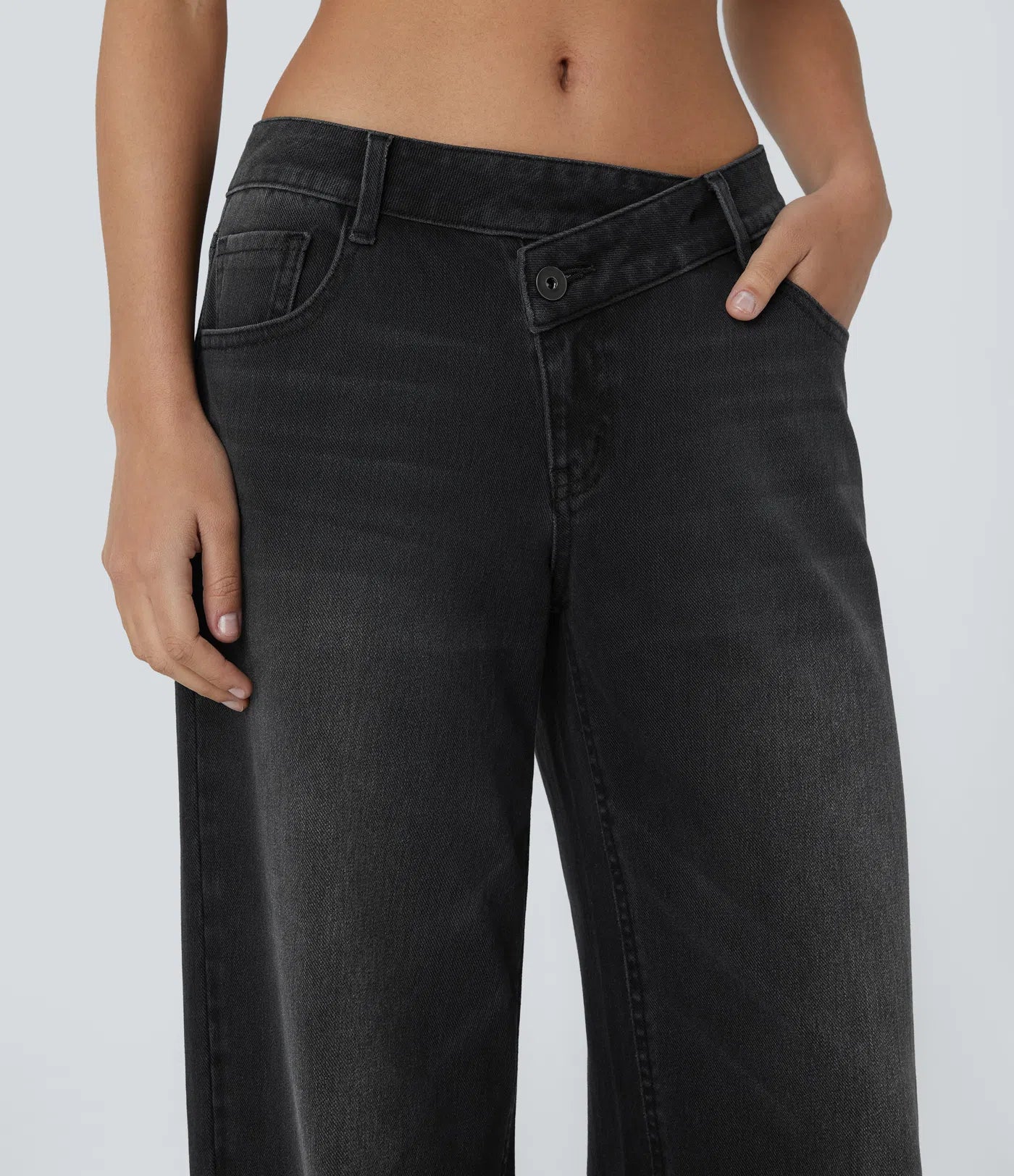 Elin | Bekväma Wide Leg-jeans med Elegant Passform & Praktiska Dragkedjefickor