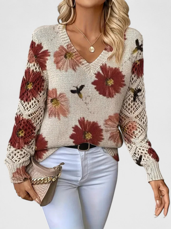 Alva™ | Stilfull tröja med blommigt mönster