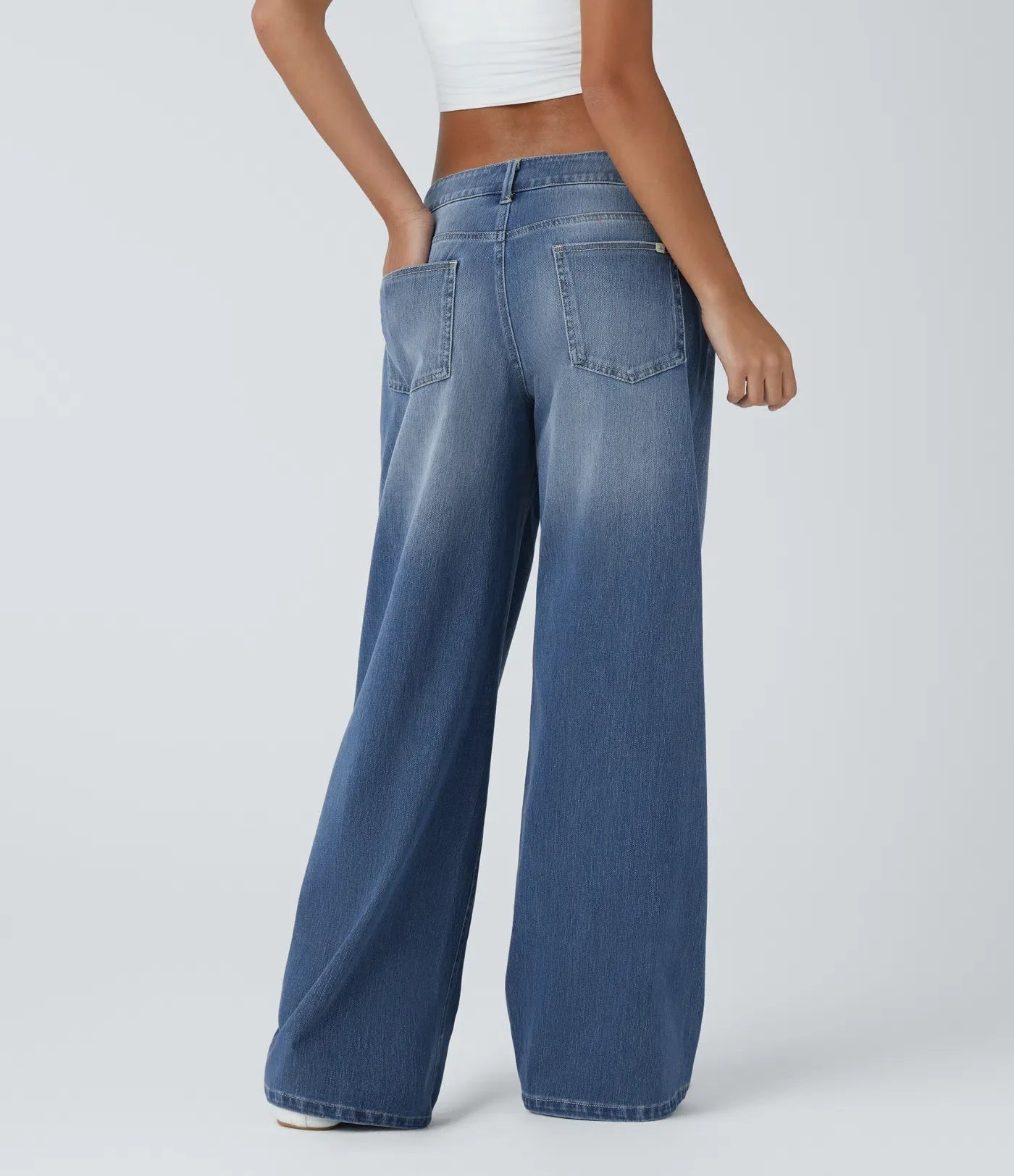 Elin | Bekväma Wide Leg-jeans med Elegant Passform & Praktiska Dragkedjefickor