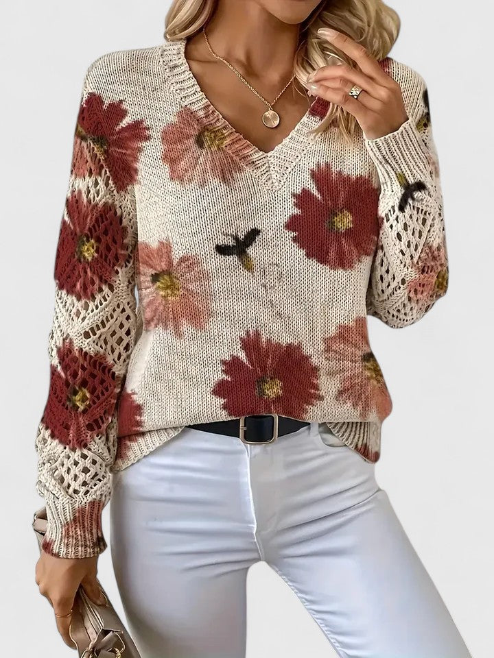 Alva™ | Stilfull tröja med blommigt mönster