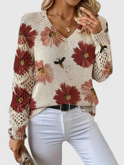 Alva™ | Stilfull tröja med blommigt mönster