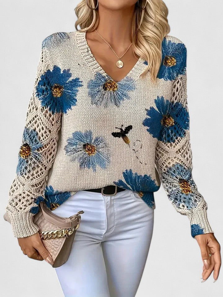 Alva™ | Stilfull tröja med blommigt mönster