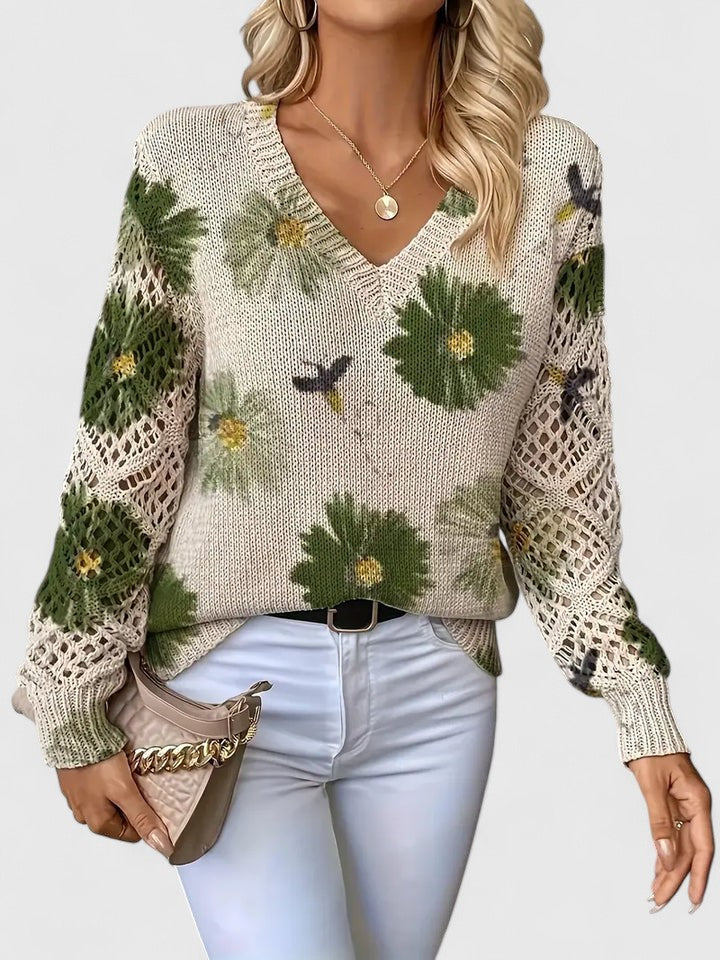 Alva™ | Stilfull tröja med blommigt mönster
