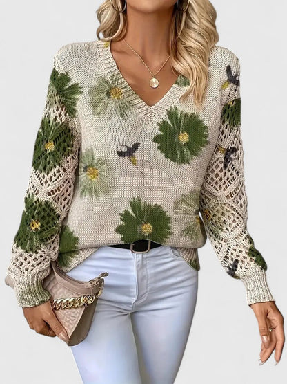 Alva™ | Stilfull tröja med blommigt mönster