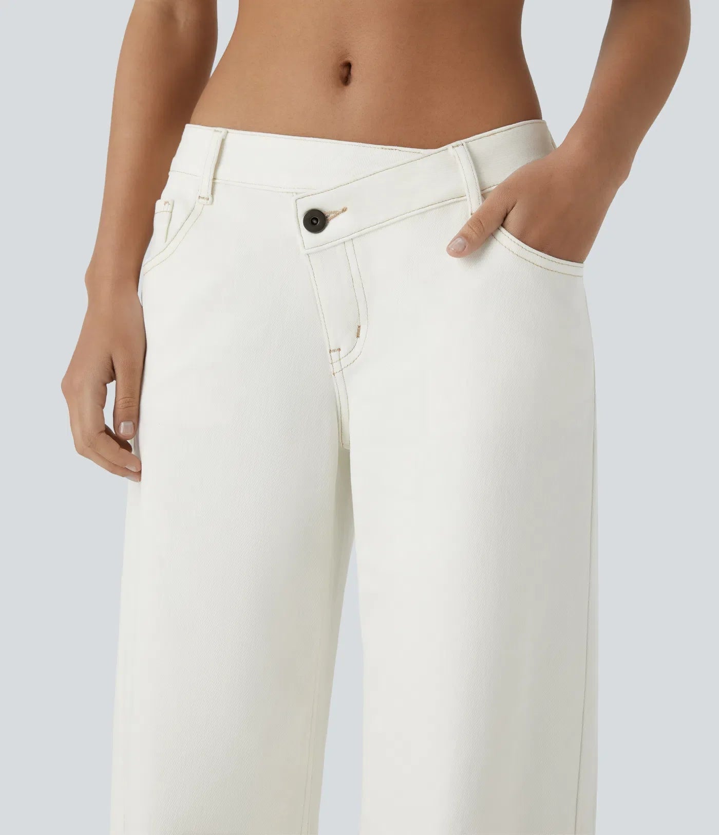 Elin | Bekväma Wide Leg-jeans med Elegant Passform & Praktiska Dragkedjefickor