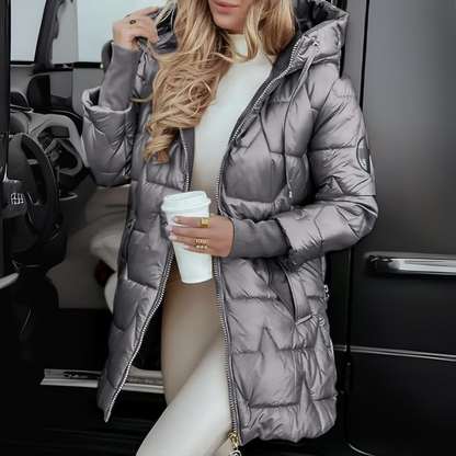 Sofia™ | Elegant och Bekväm Vadderad Jacka med Huva