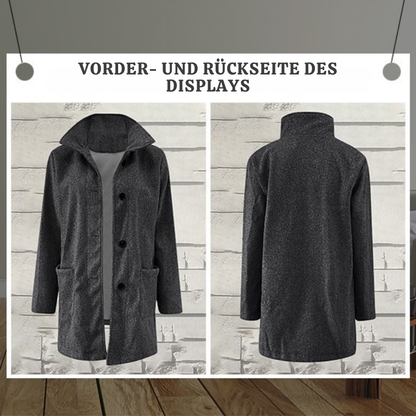 Linnea™ | Lyxig Lång Ullmixkappa