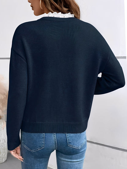 Selma™ | Elegant blus med spetsdetaljer