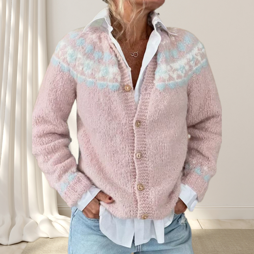 Freja™ - Elegant stickad cardigan med dekorativt mönster