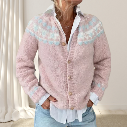 Freja™ - Elegant stickad cardigan med dekorativt mönster
