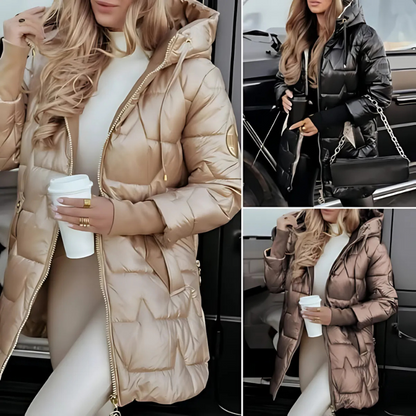 Sofia™ | Elegant och Bekväm Vadderad Jacka med Huva