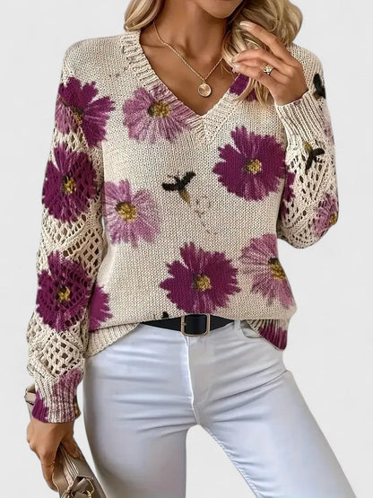 Alva™ | Stilfull tröja med blommigt mönster